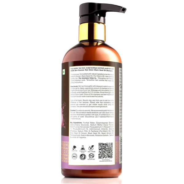 Wow Skin Science Onion and Black Seed Shampoo500ml